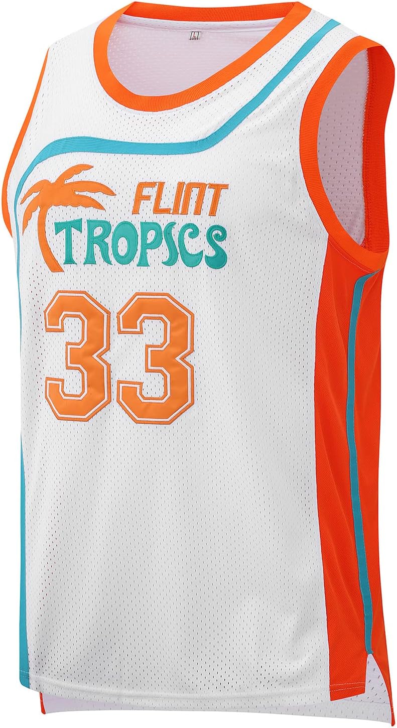 Flint Tropics Jersey Moon #33 Basketball Jerseys,90S Hip Hop Jersey S-XXXL - Image 7