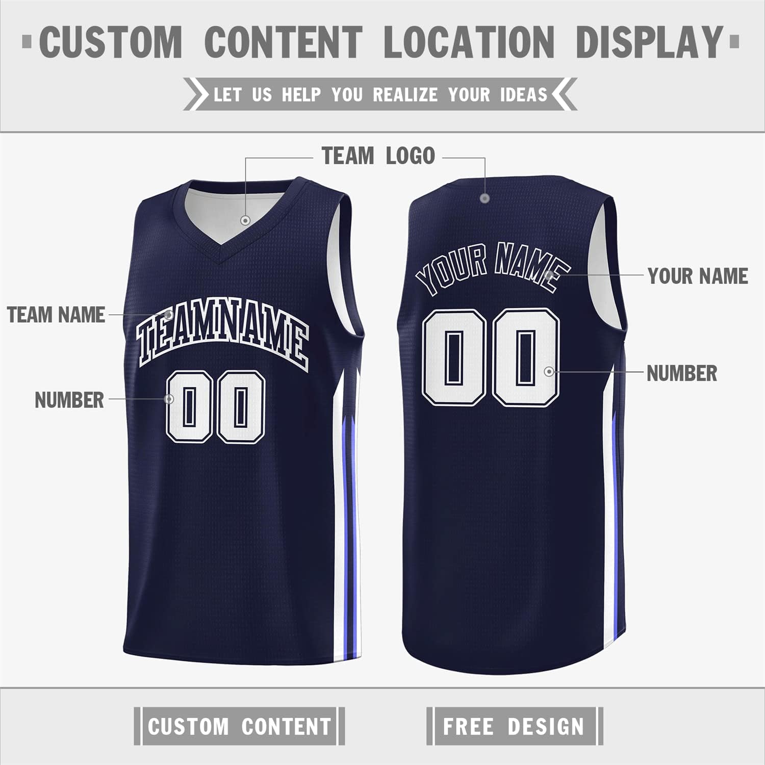 Custom Reversible Basketball Jersey - Personalize Team Uniform Design Your Own Name & Number for Men/Youth - Image 4