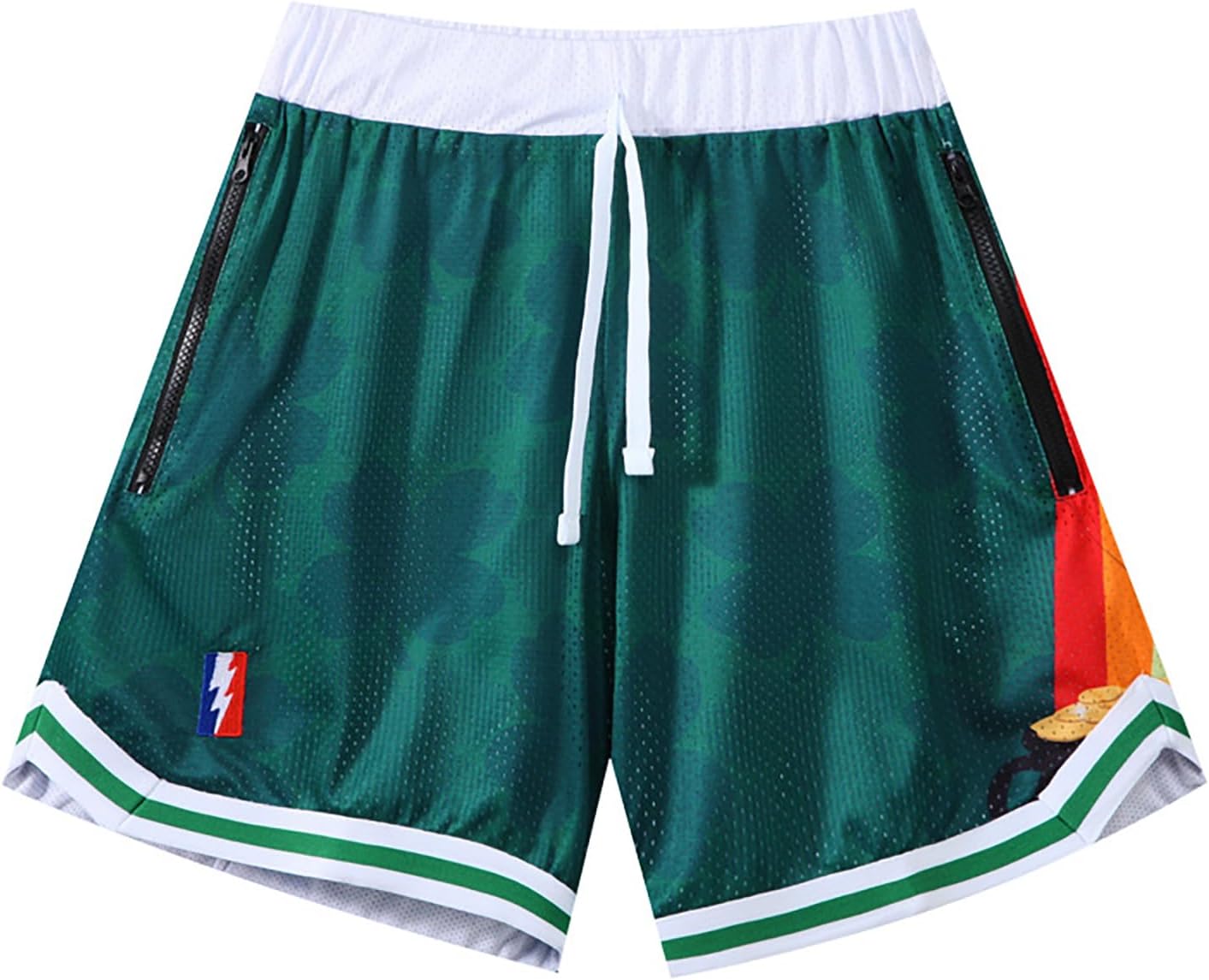 BOOMLEMON Men's Basketball Shorts Gym Training Workout Athletic Shorts Mesh Graphic Print Running Short Pants - Image 33
