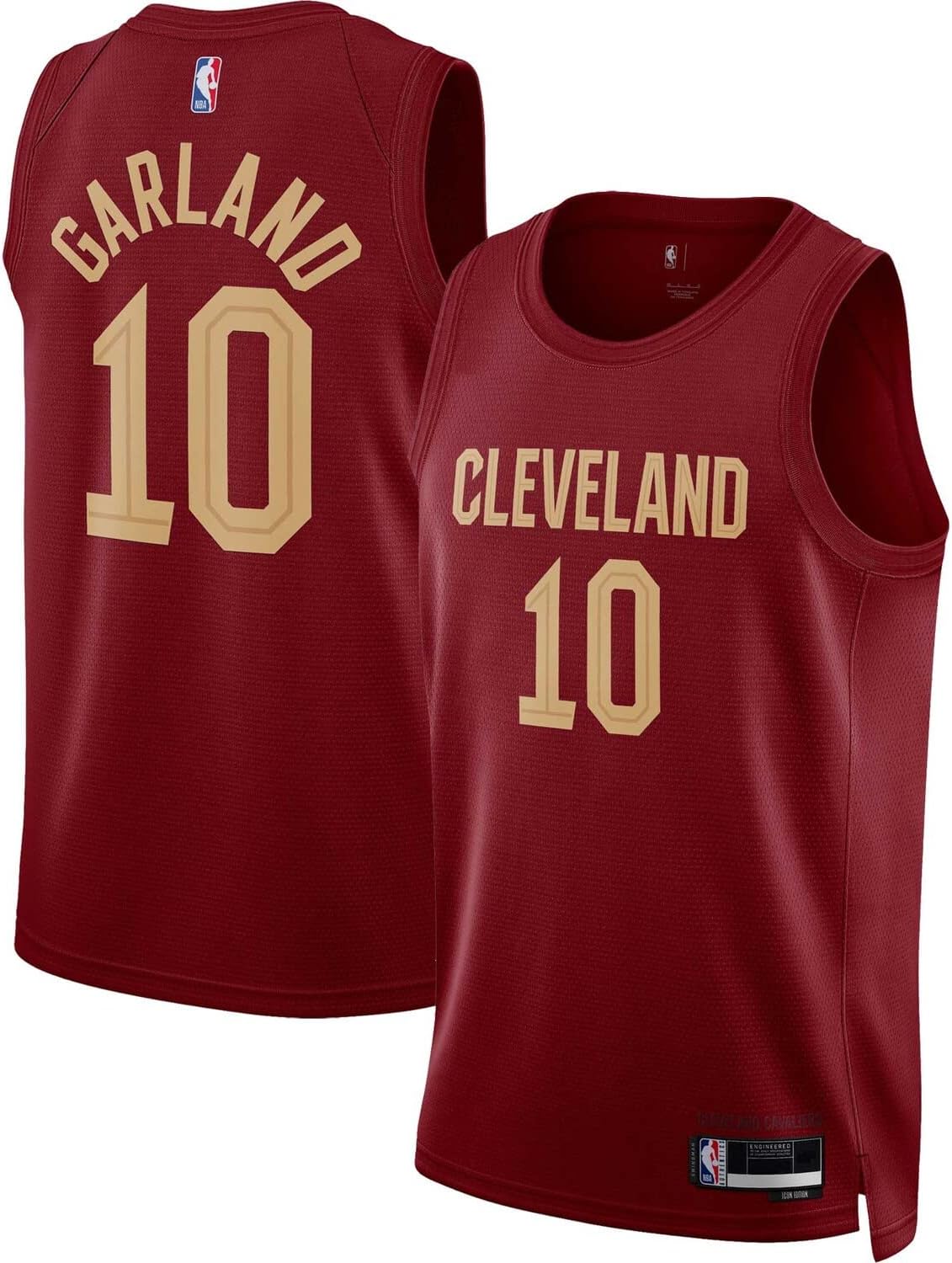 Darius Garland Cleveland Cavaliers NBA Boys Youth 8-20 Red Burgundy Icon Edition Swingman Jersey