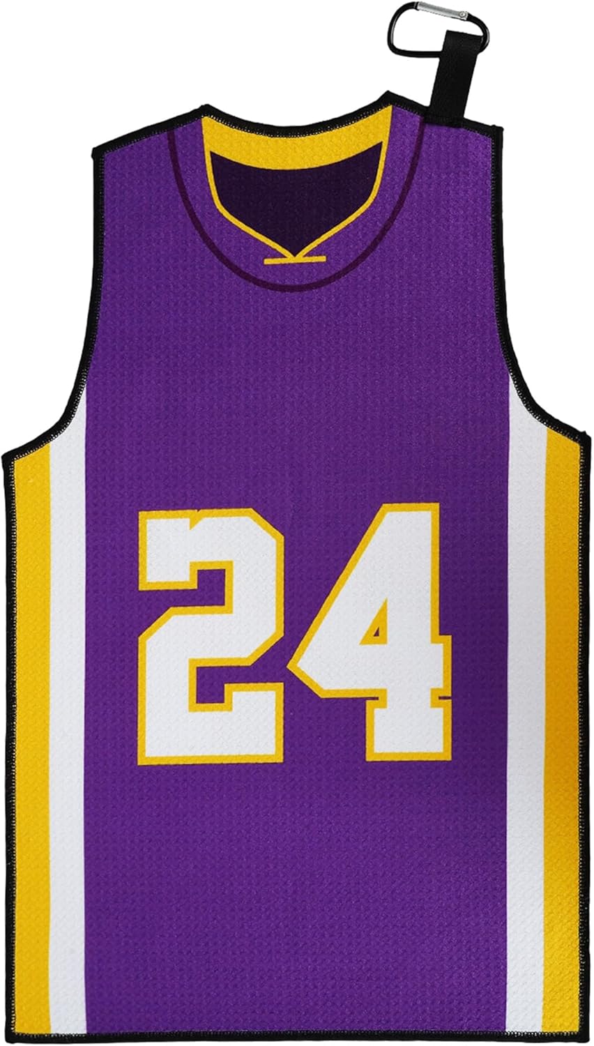 BIG TEETH Golf Towels for Golf Bags, Magnetic Golf Towel with Clip, Funny Golf Towel Basketball Jerseys Shapes, Sports Style (Red NO.23 Magnetic) - Image 11