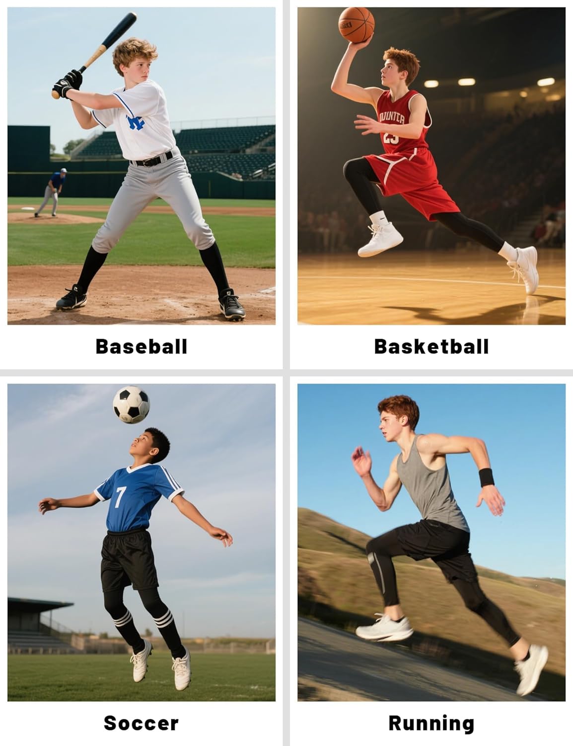 QBK Toddler Boys 2T to Youth Compression Pants Base Layer Leggings Tights for Basketball Soccer Football Baseball - Image 5