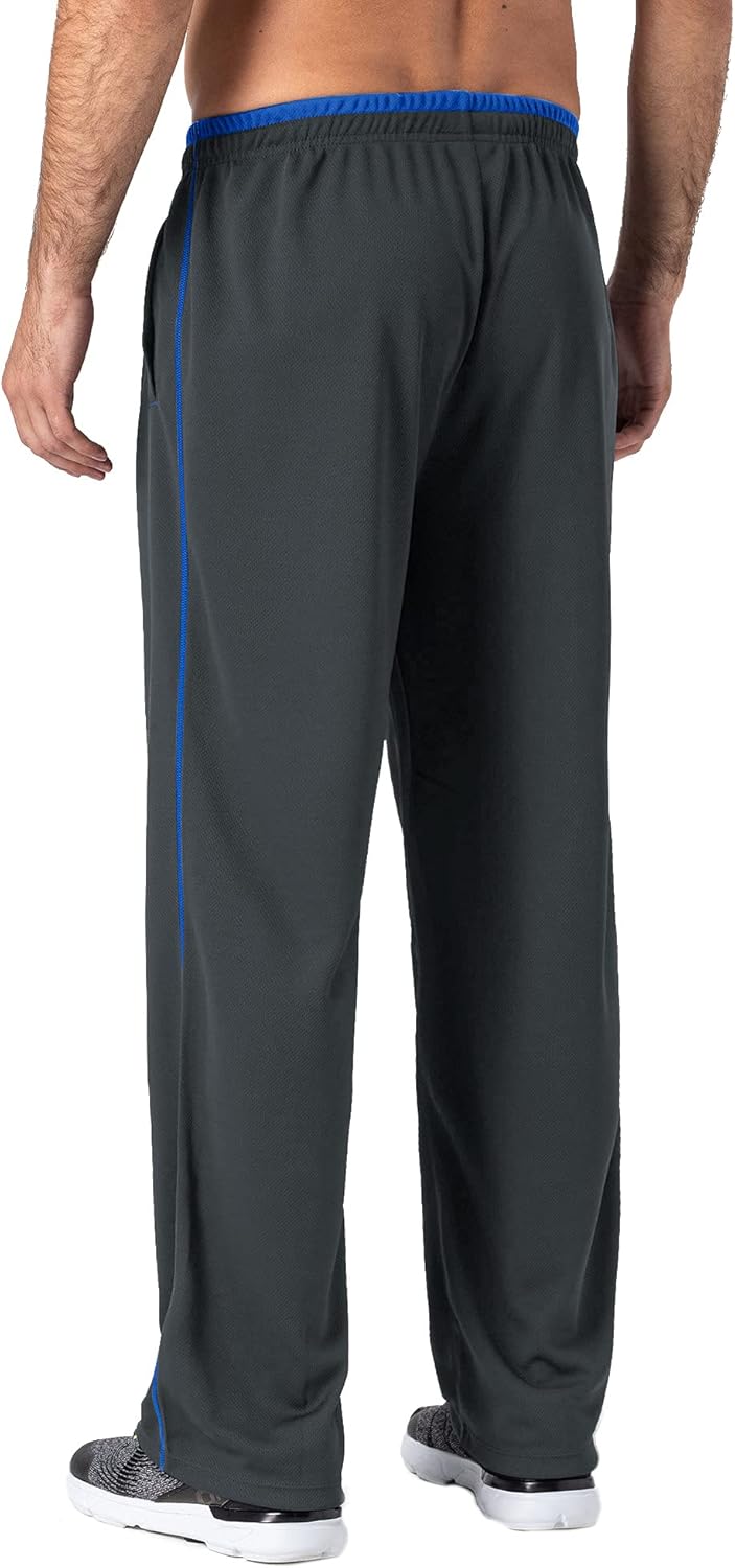 MAGNIVIT Men's Lightweight Sweatpants Loose Fit Open Bottom Mesh Athletic Pants with Zipper Pockets - Image 3