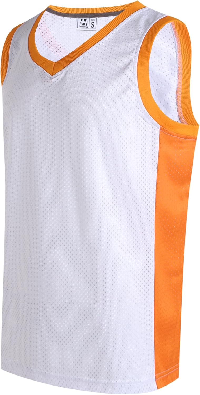 Pullonsy Men's Mesh Athletic Basketball Jersey V-Neck Hip Hop Sports Shirts Fans Tank Top - Image 21
