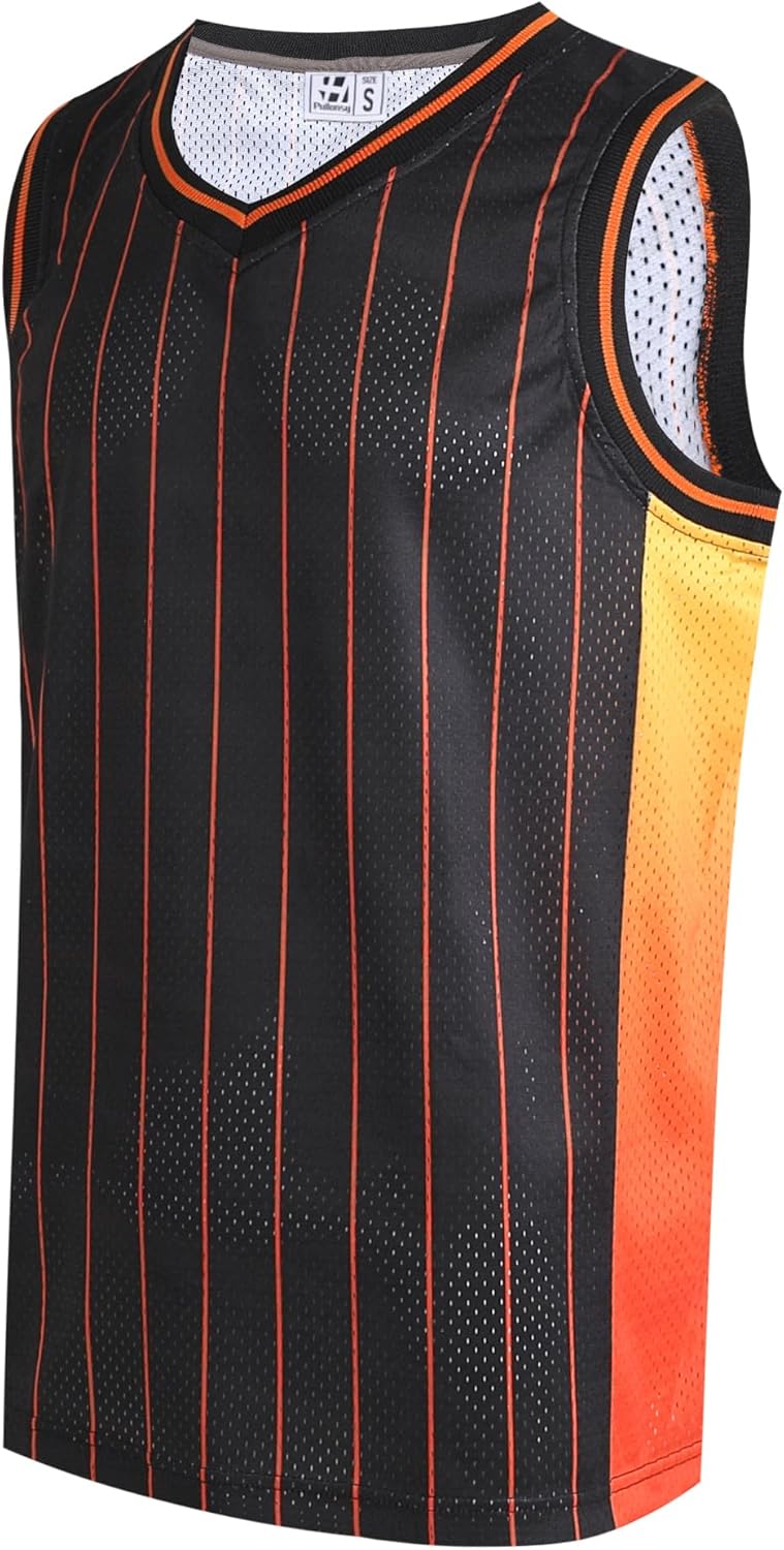 Pullonsy Men's Mesh Athletic Basketball Jersey V-Neck Hip Hop Sports Shirts Fans Tank Top - Image 14