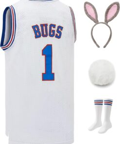 Youth Basketball Jersey Bugs #1 Moive Sport Jerseys Bunny Shirts for Kids