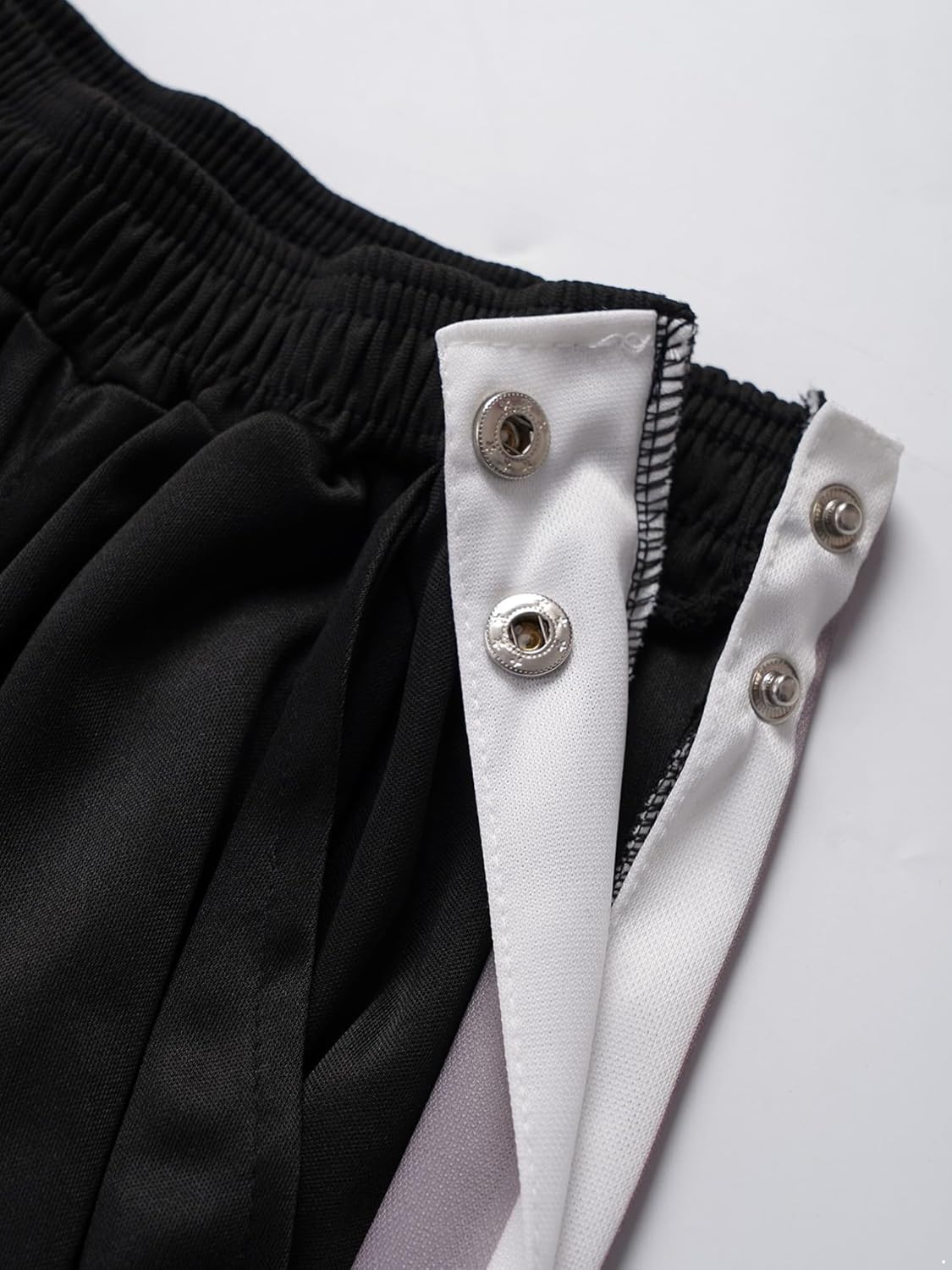 TiaoBug Kids Boys Girls Tear Away Basketball Pants Post Surgery Button Elastic Waist Pants with Pockets - Image 5