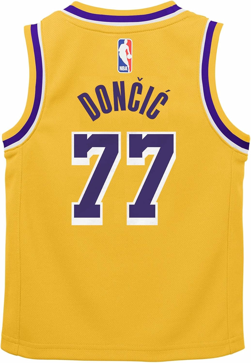 Luka Doncic Los Angeles Lakers NBA Kids 4-7 Yellow Gold Icon Edition Player Jersey - Image 3
