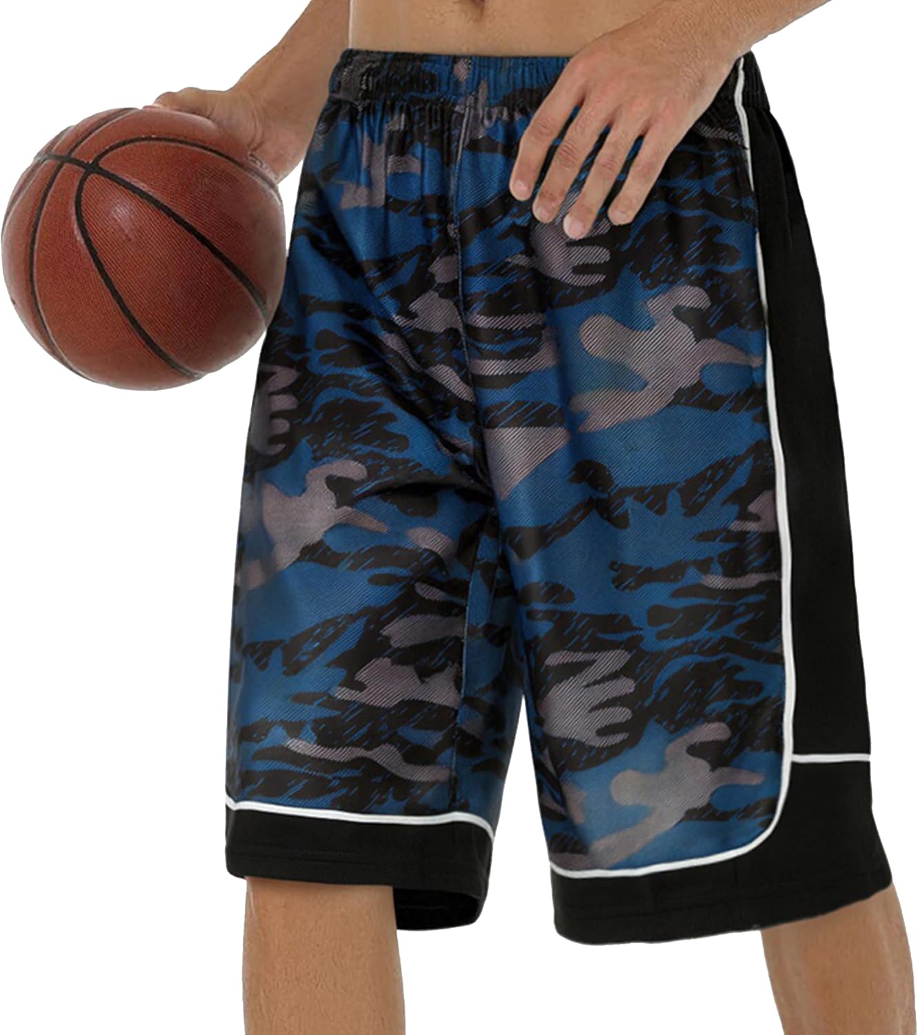 Men's 11'' Cool Basketball Shorts with Pockets Long Gym Athletic Shorts Running Quick-Dry Drawstring