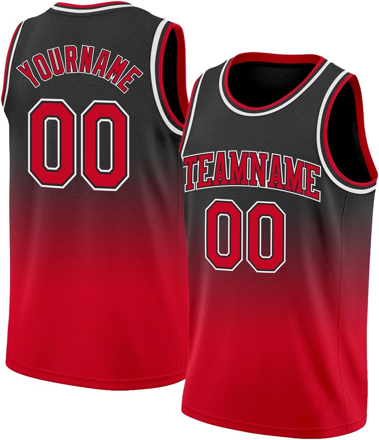 Custom Name Team Name Number Black White-Purple Authentic Fade Fashion Basketball Jersey, Personalized Basketball Jersey - Image 14