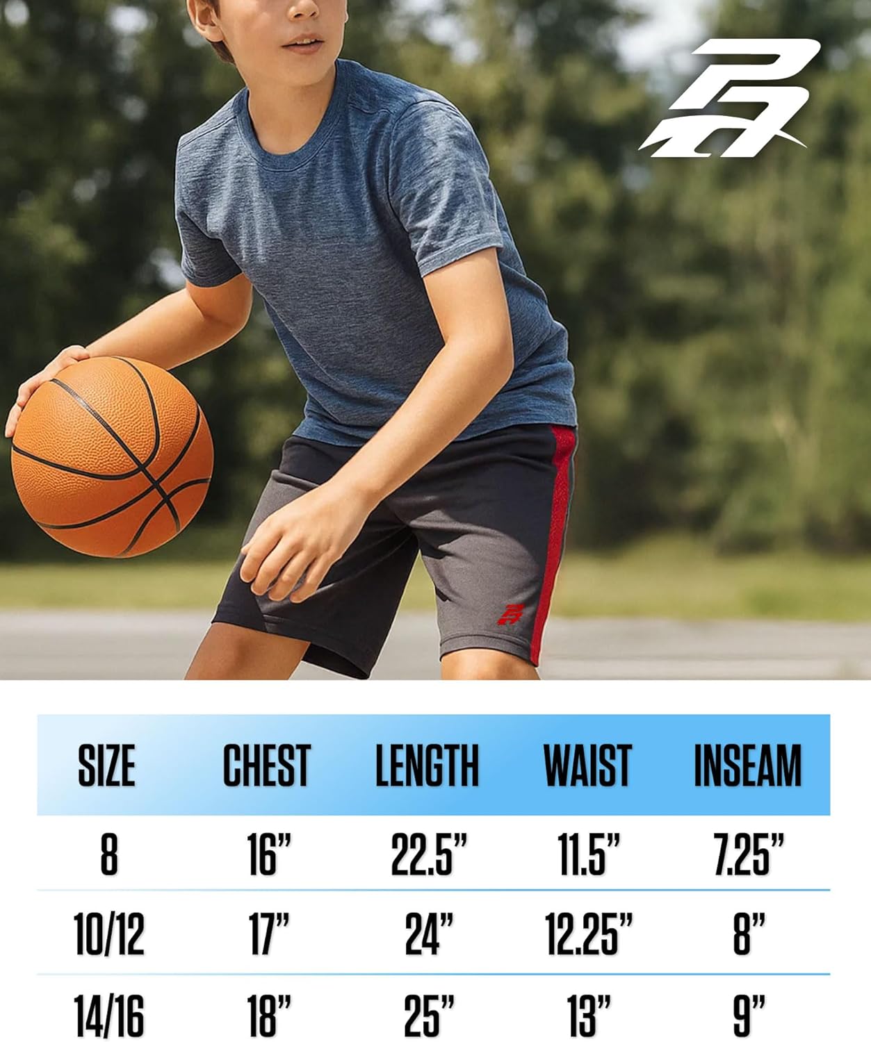 Pro Athlete Boys Athletic Shorts - 2 Pack Quick Dry Athletic Basketball Gym Shorts with Pockets (Sizes 8-16) - Image 6