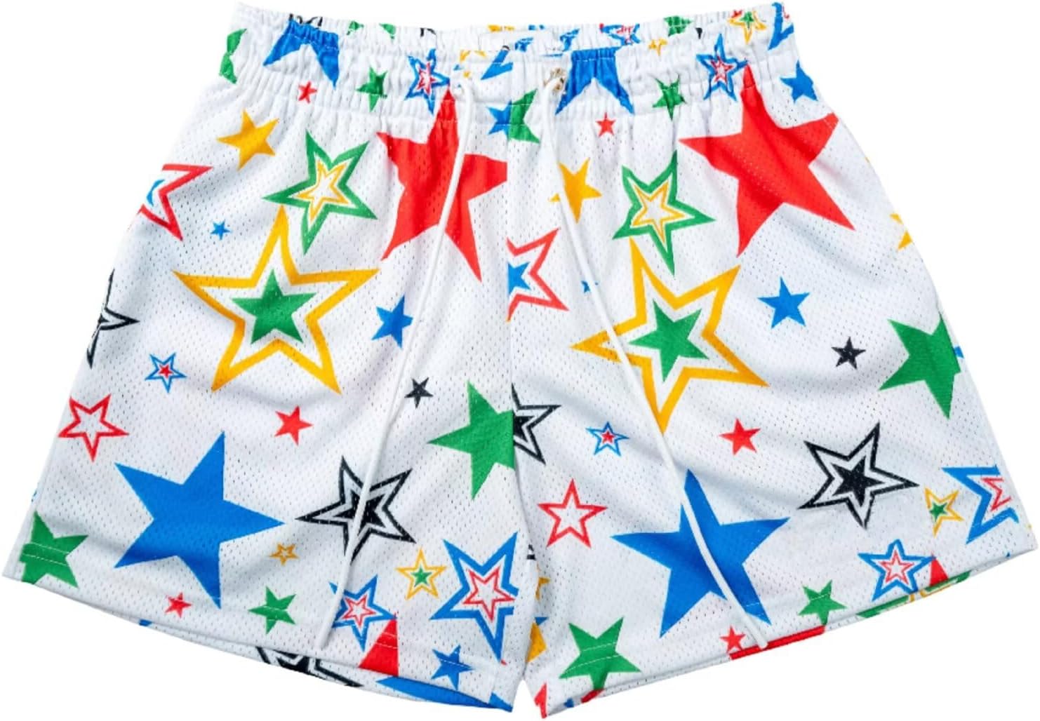 Men's Mesh Basketball Shorts Breathable Athletic Shorts with Pockets Lightning & Star Print Gym Training Outdoor - Image 46