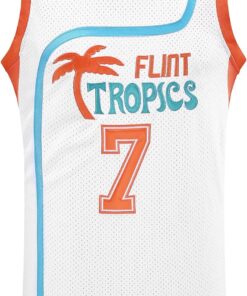 Jackie Moon 33 Coffee Black 7 Flint Tropics Semi Pro 90s Hip Hop Clothes for Party Men Basketball Jersey Green White