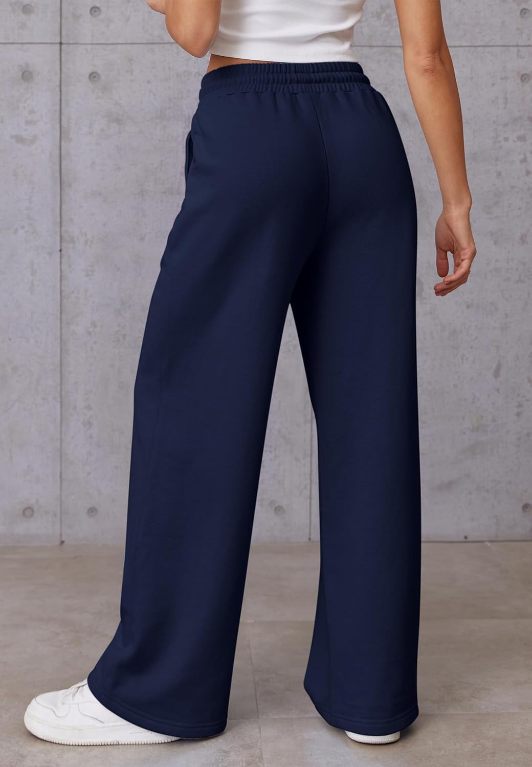 ATHMILE Womens Wide Leg Sweatpants High Waisted Baggy Pants Fashion Teen Girl Drawstring Athletic Joggers - Image 4