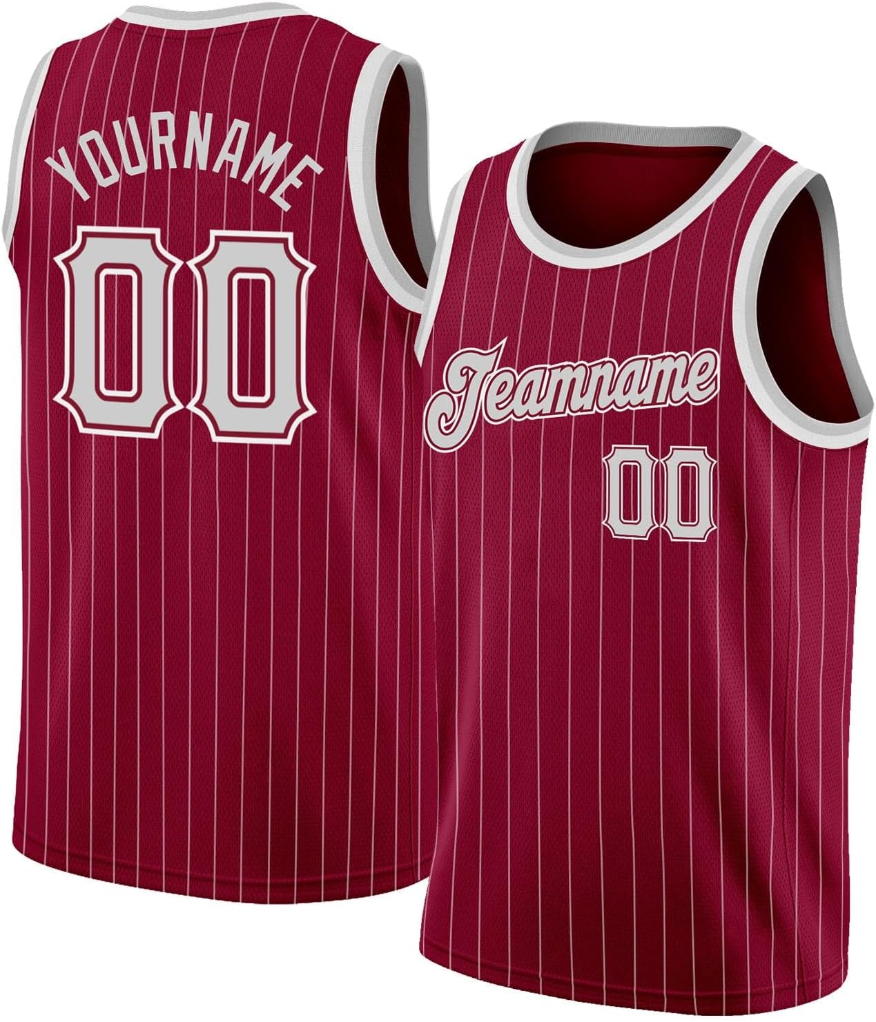 Custom Name Team Name Number Gray White-Teal Authentic Throwback Basketball Jersey, Personalized Uniform Basketball Shirt - Image 34