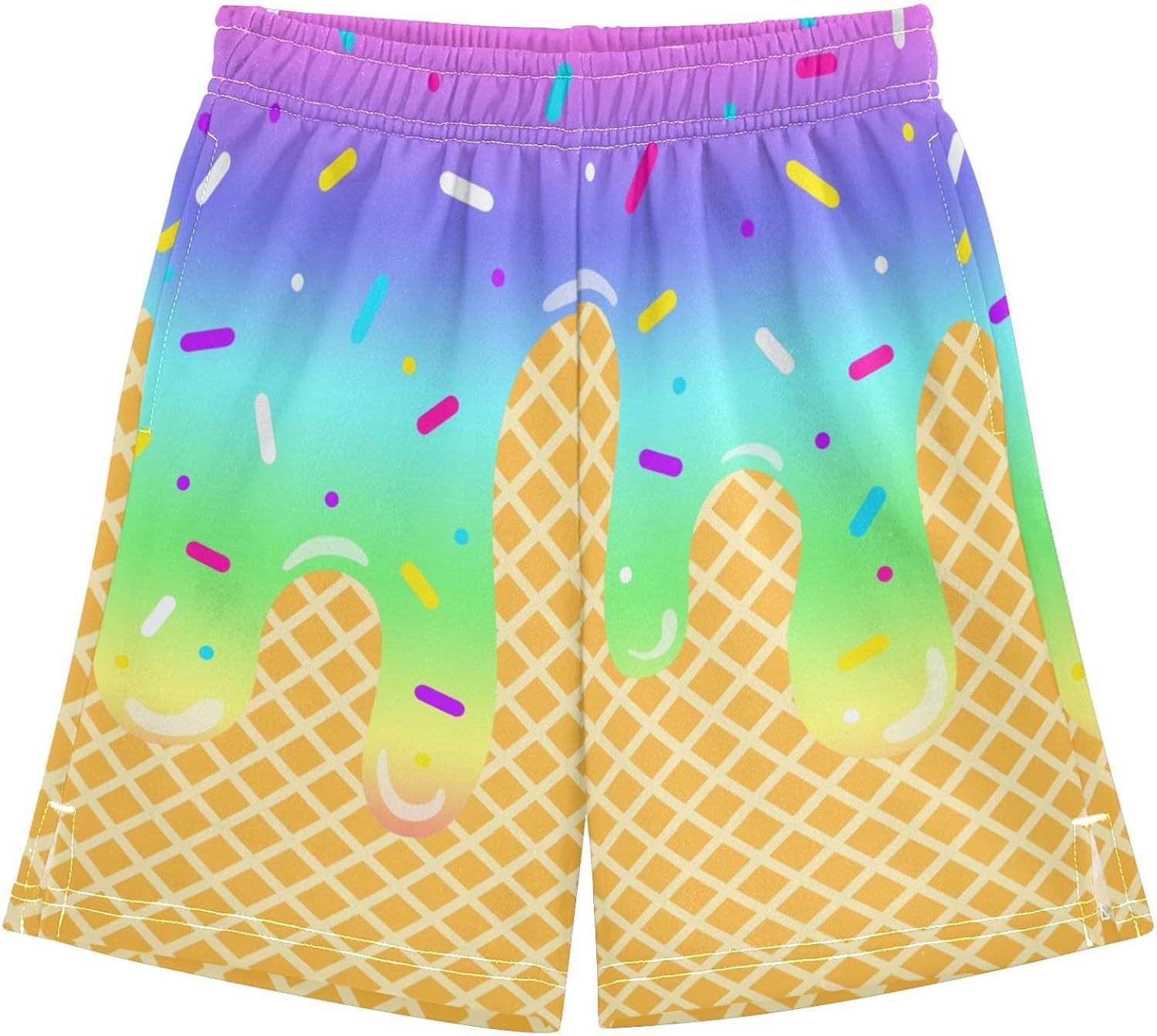 Boys Athletic Shorts Basketball Shorts Ice Cream Hiking Gym Shorts with Pocket for Outdoor Activity 7-15Y - Image 12