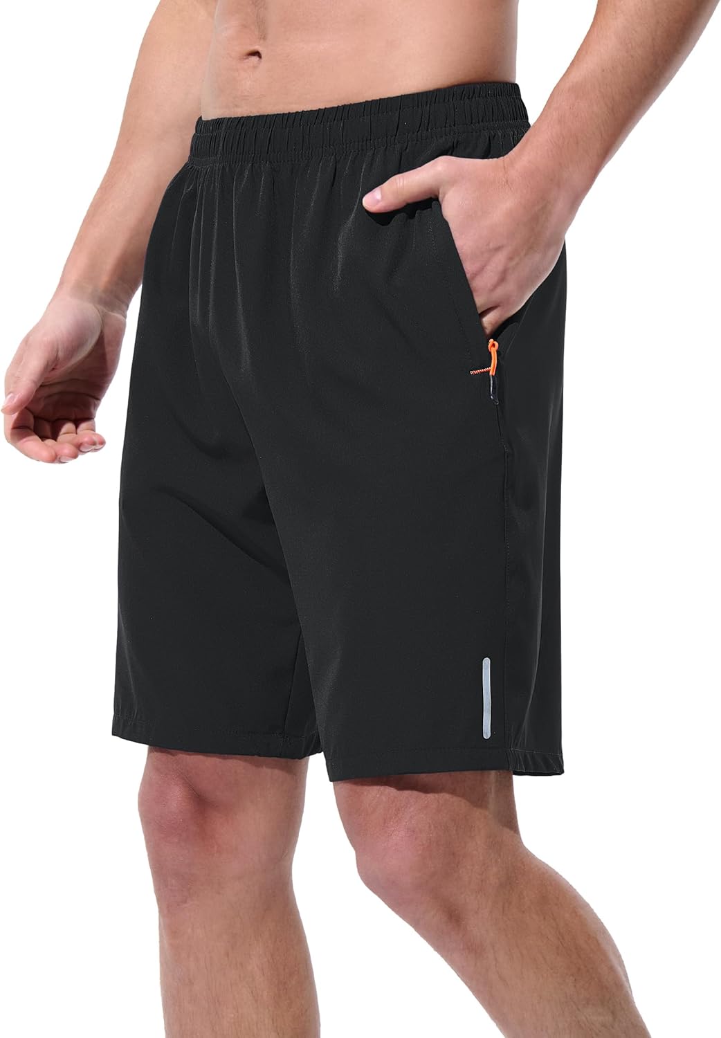 Mens Athletic Shorts Running Shorts Quick Dry Workout Shorts 7"/ 9" Lightweight Gym Basketball Shorts Zipper Pockets