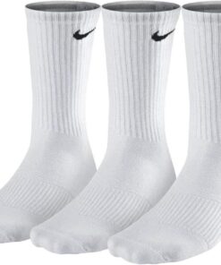 Nike Unisex Performance Cushion Crew Training Socks (3 Pairs), White, X-Large