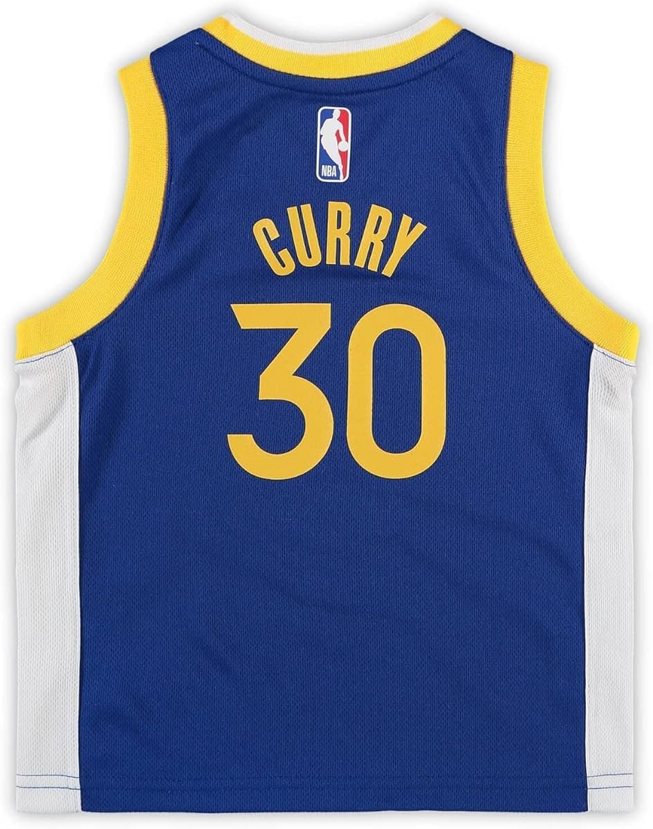 Stephen Curry Golden State Warriors NBA Boys Kids 4-7 Blue Icon Edition Player Jersey - Image 3