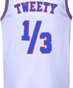 BOROLIN Mens Basketball Jersey 1/3 Tweety Space Jersey 90s Sports Shirts Hiphop Party Clothing