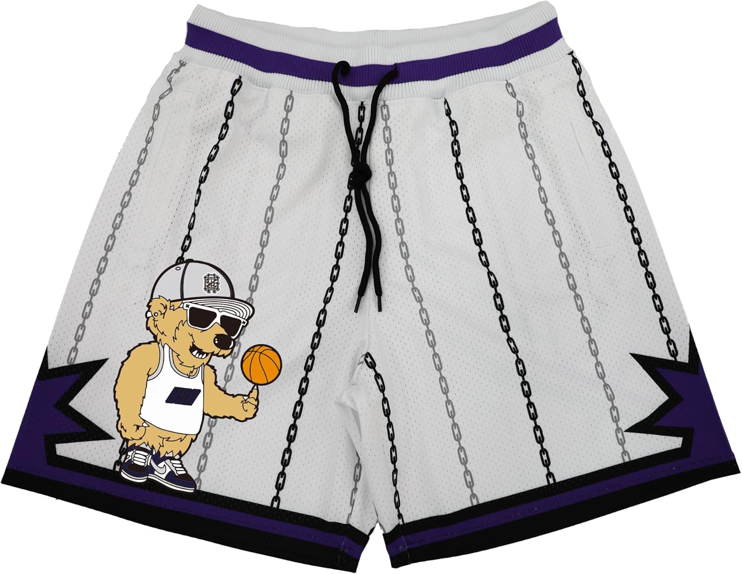 Men Basketball Shorts Graphic Mesh Drawstring Retro Sport Workout Gym Running Athletic Shorts - Image 16