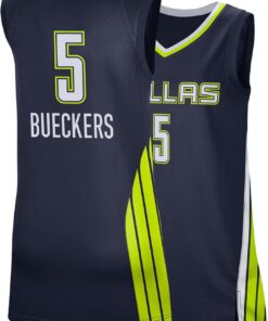 #5 Navy Blue Basketball Jersey | Unisex Pro-Cut Fan Apparel | Lime Green & White Accents
