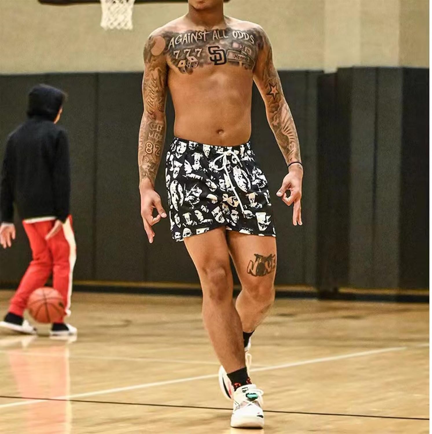 Men’s Mesh Basketball Shorts Camo Print Breathable Athletic Shorts Running Gym Outdoor Casual Wear - Image 3