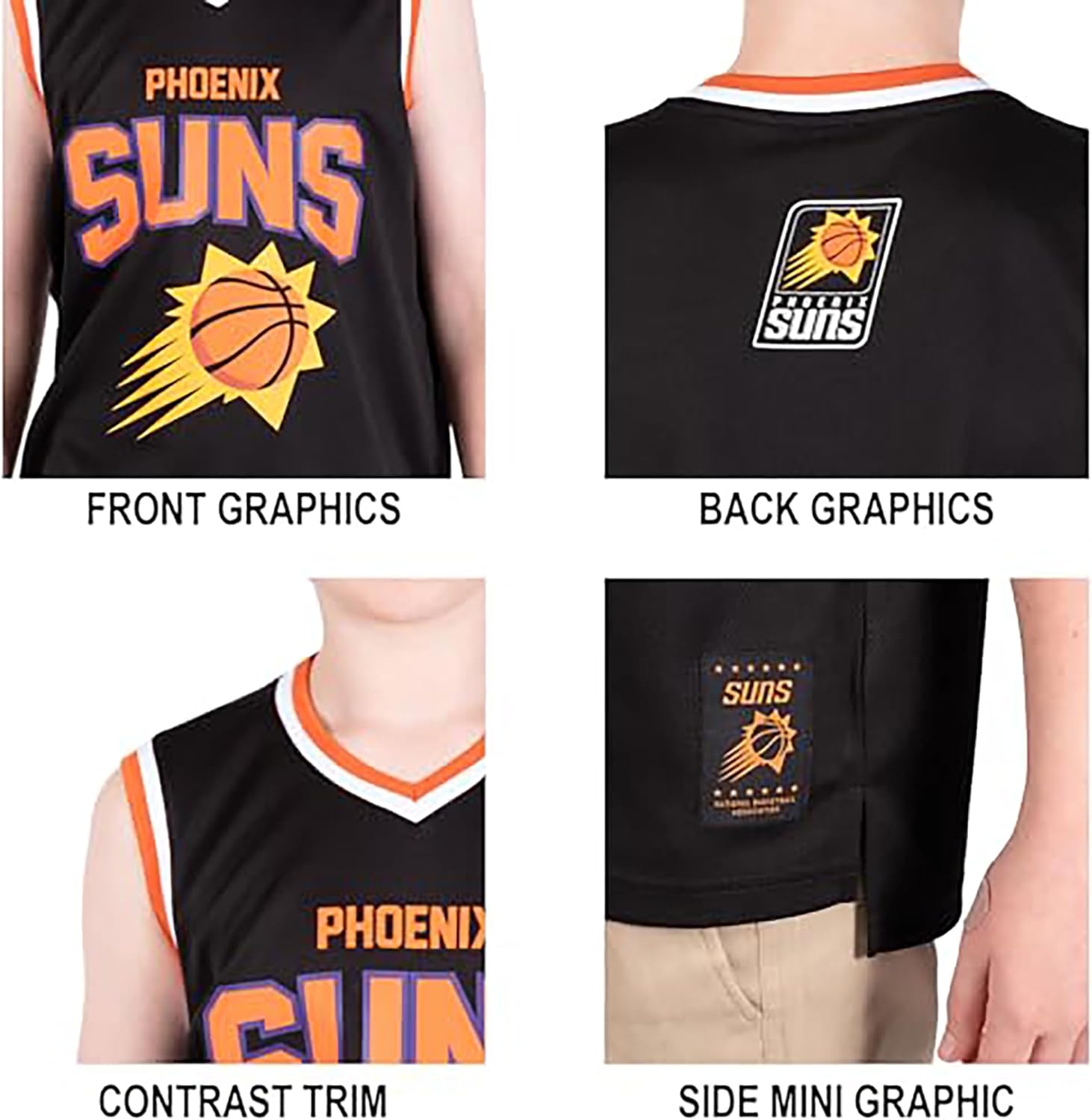 Ultra Game Youth NBA Official Air Mesh Jersey Tank Top - Image 4