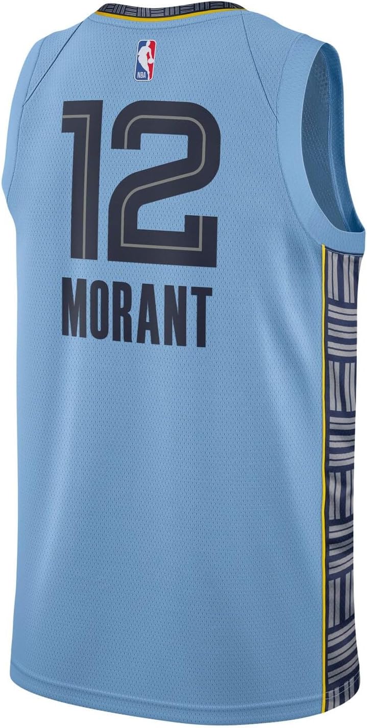 Outerstuff Ja Morant Memphis Grizzlies NBA Kids Youth 8-20 Light Blue Statement Edition Swingman Jersey - Image 3