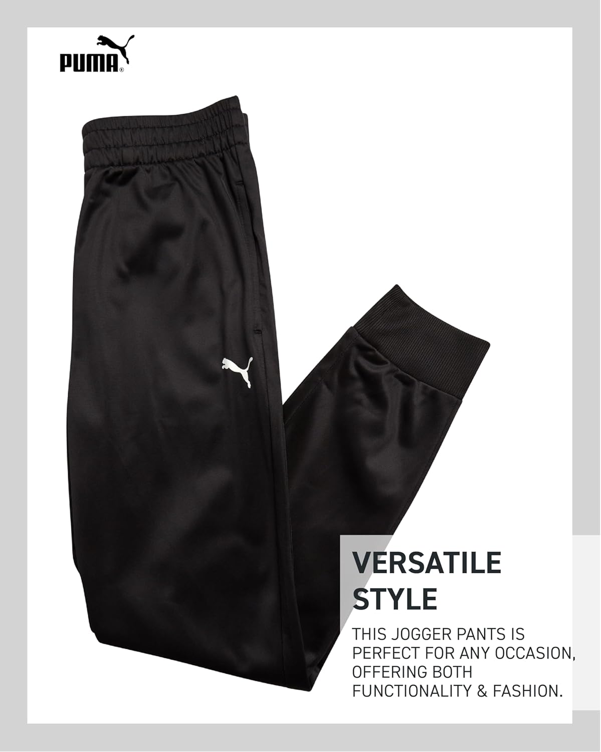 PUMA Active Boys Pants - Athletic Tricot Youth Kids Boys Jogger Sweatpants with Pockets and Elastic Waistband (Sizes: 8-20) - Image 5