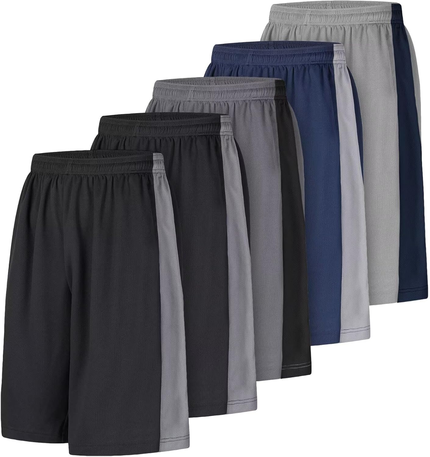 Men's Long Athletic Shorts Basketball Gym Quick Dry Camo Shorts with Pockets