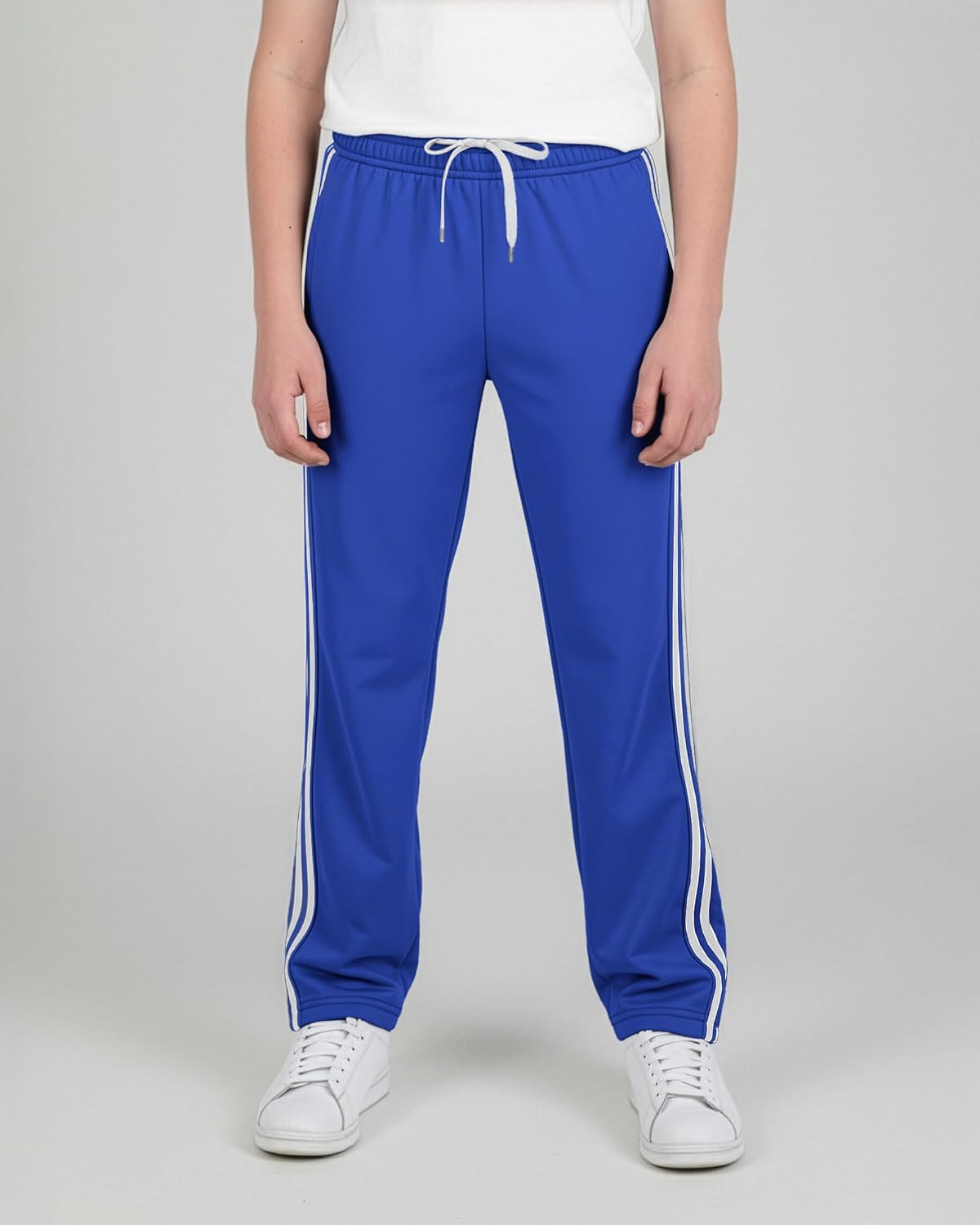 Real Essentials 3 Pack: Boys' Tricot Open Bottom Fleece-Lined Sweatpants with Pockets - Image 2