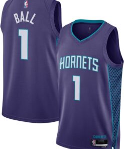 LaMelo Ball Charlotte Hornets NBA Kids Youth 8-20 Purple Statement Edition Swingman Jersey