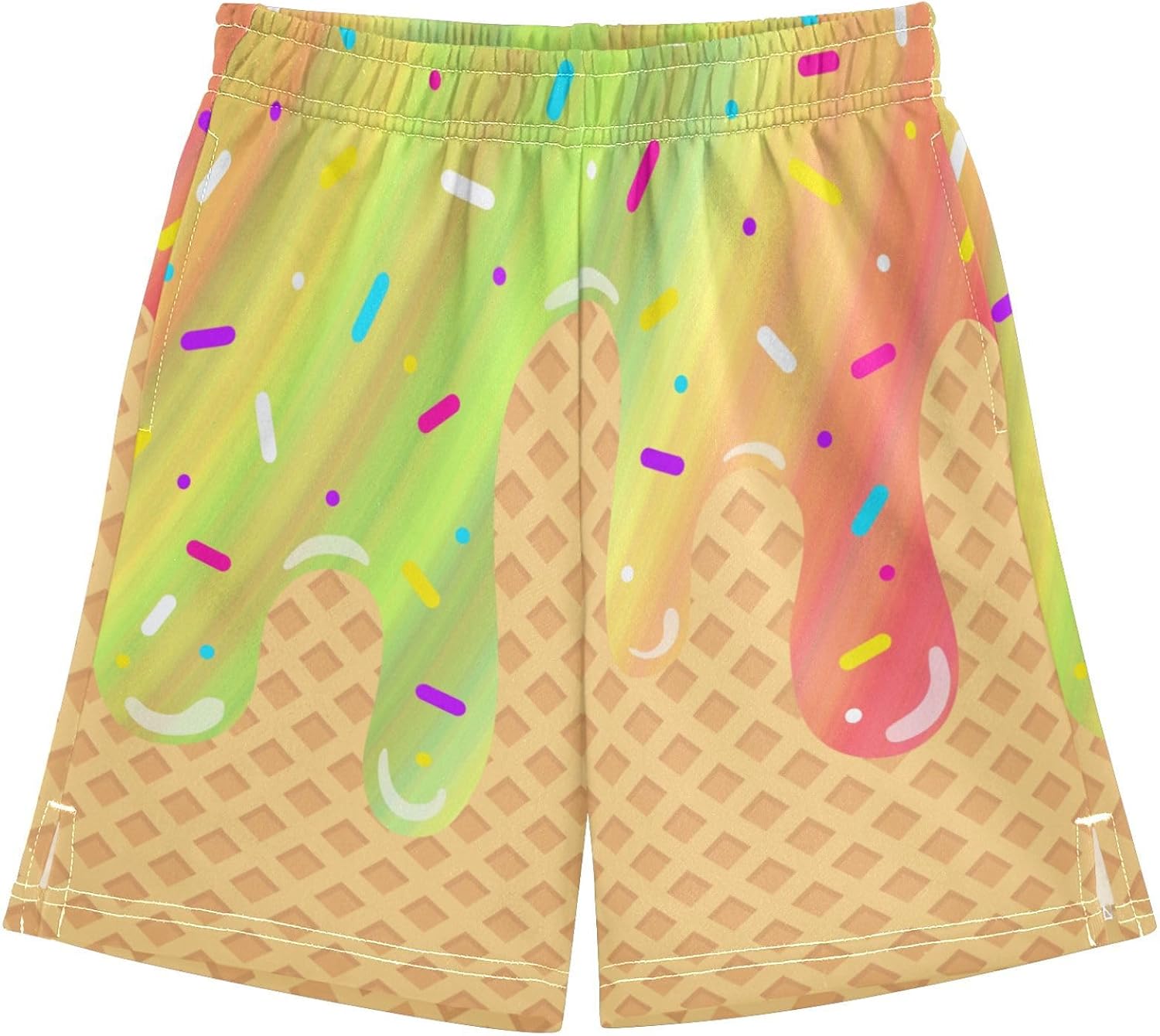 Boys Athletic Shorts Basketball Shorts Ice Cream Hiking Gym Shorts with Pocket for Outdoor Activity 7-15Y - Image 7