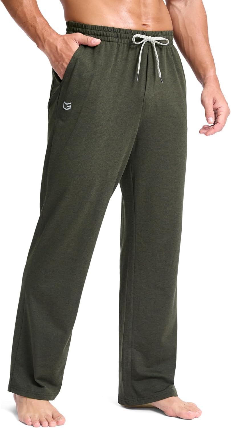 G Gradual Men's Yoga Sweatpants Soft Lounge Casual Pants Open Bottom Stretchy Athletic Sweat Pants with Pockets - Image 10
