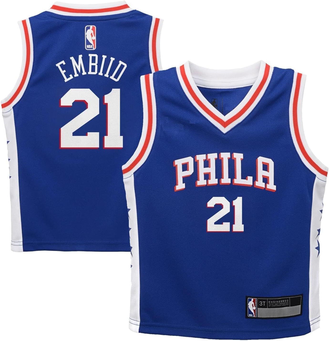 Joel Embiid Philadelphia 76ers NBA Boys Kids 4-7 Blue Icon Edition Player Jersey