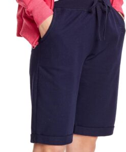 Hanes Women's Shorts, French Terry Bermuda Pocket Shorts, Jersey Knit Fleece Shorts, Women's Bermuda Shorts, 11"
