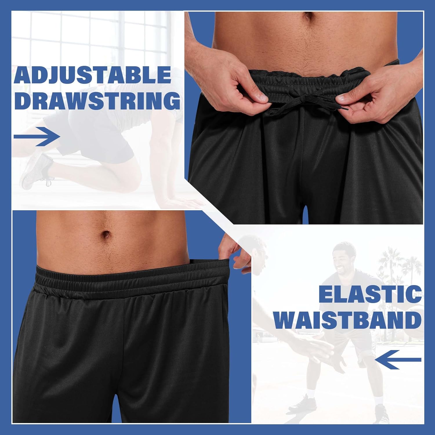 LalaHooK 5 Pack Gym Mens Shorts - Quick Dry Basketball Workout Athletic Shorts with Pockets for Running Casual Activewear - Image 2