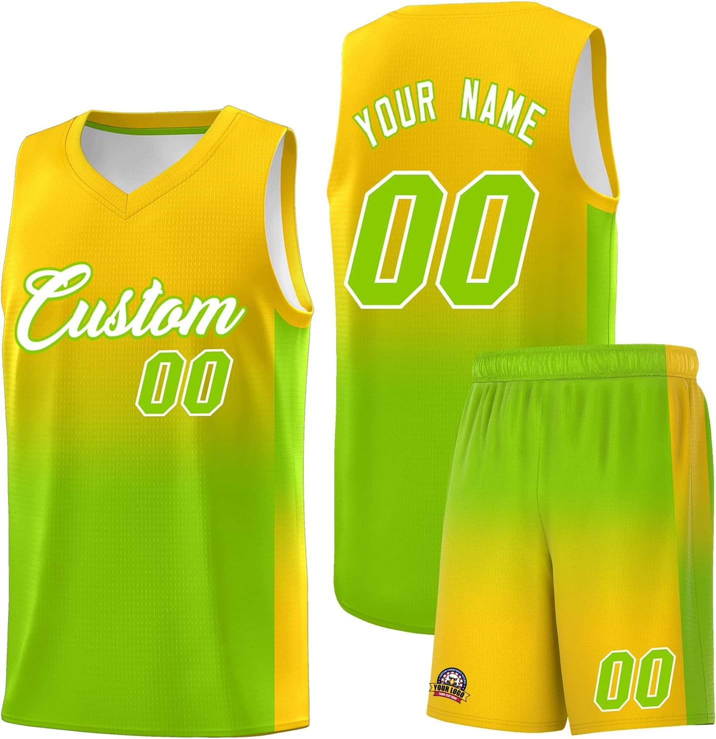 KXK Personalized Gradient Basketball Jersey Shorts Printed Team Jersey with Name Number for Men Youth Basketball Uniform - Image 41