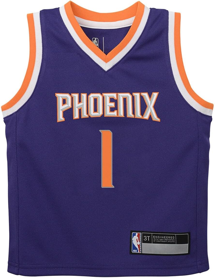 Devin Booker Phoenix Suns NBA Kids 4-7 Purple Icon Edition Player Jersey - Image 2