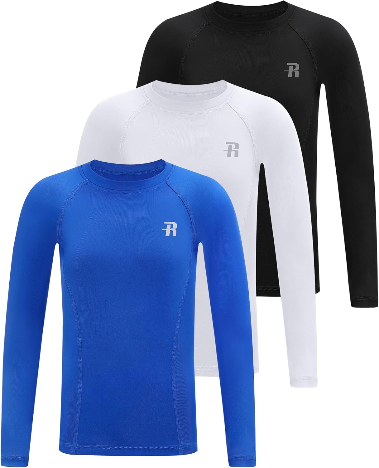 Runhit Boys Compression Shirt Kids Long Sleeve Athletic Undershirt Youth Quick Dry Base Layer for Football Baseball - Image 10