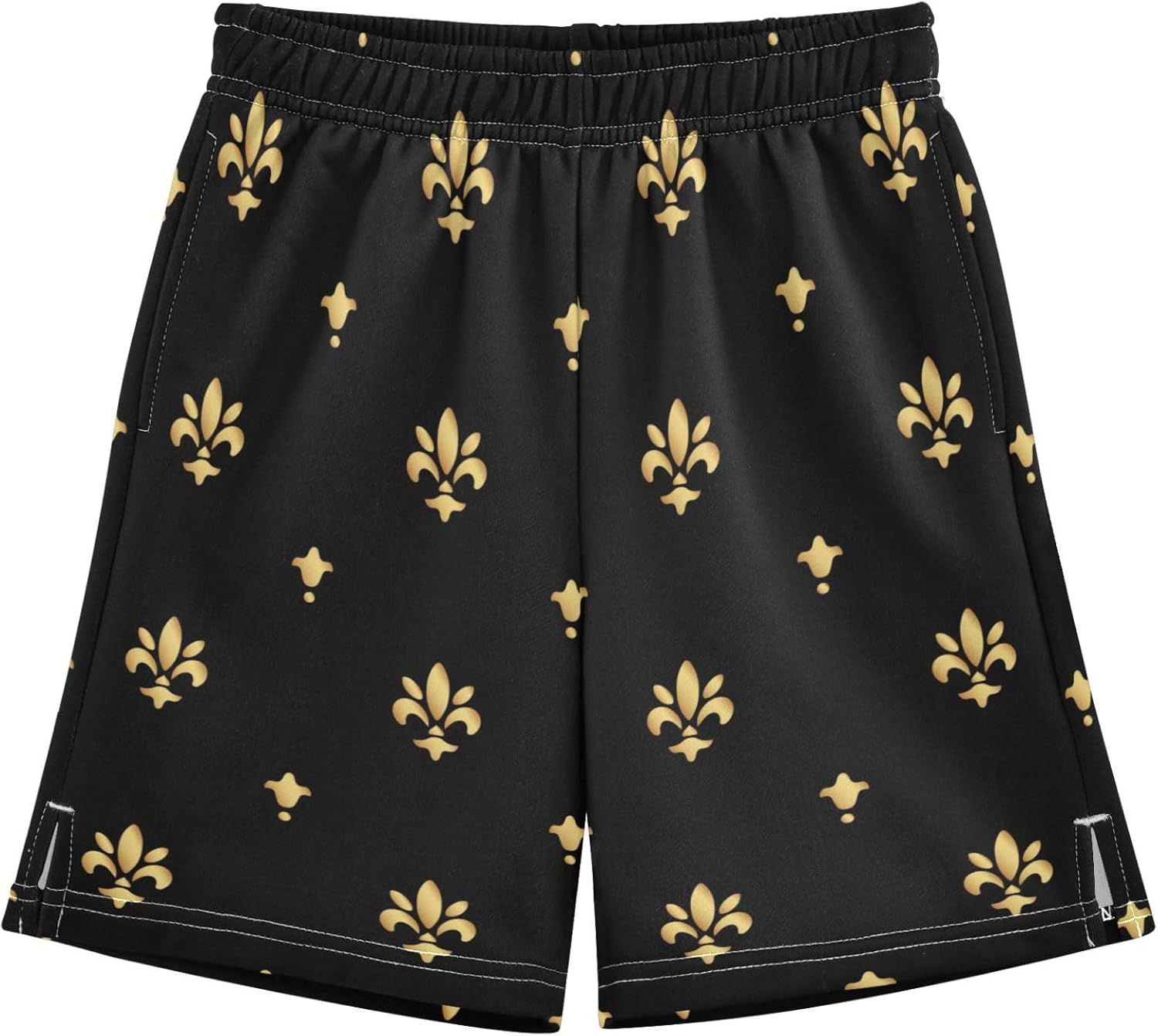 Boys Athletic Shorts with Pockets Running Basketball Shorts for Youth Elastic Waist Size 7-16 - Image 25