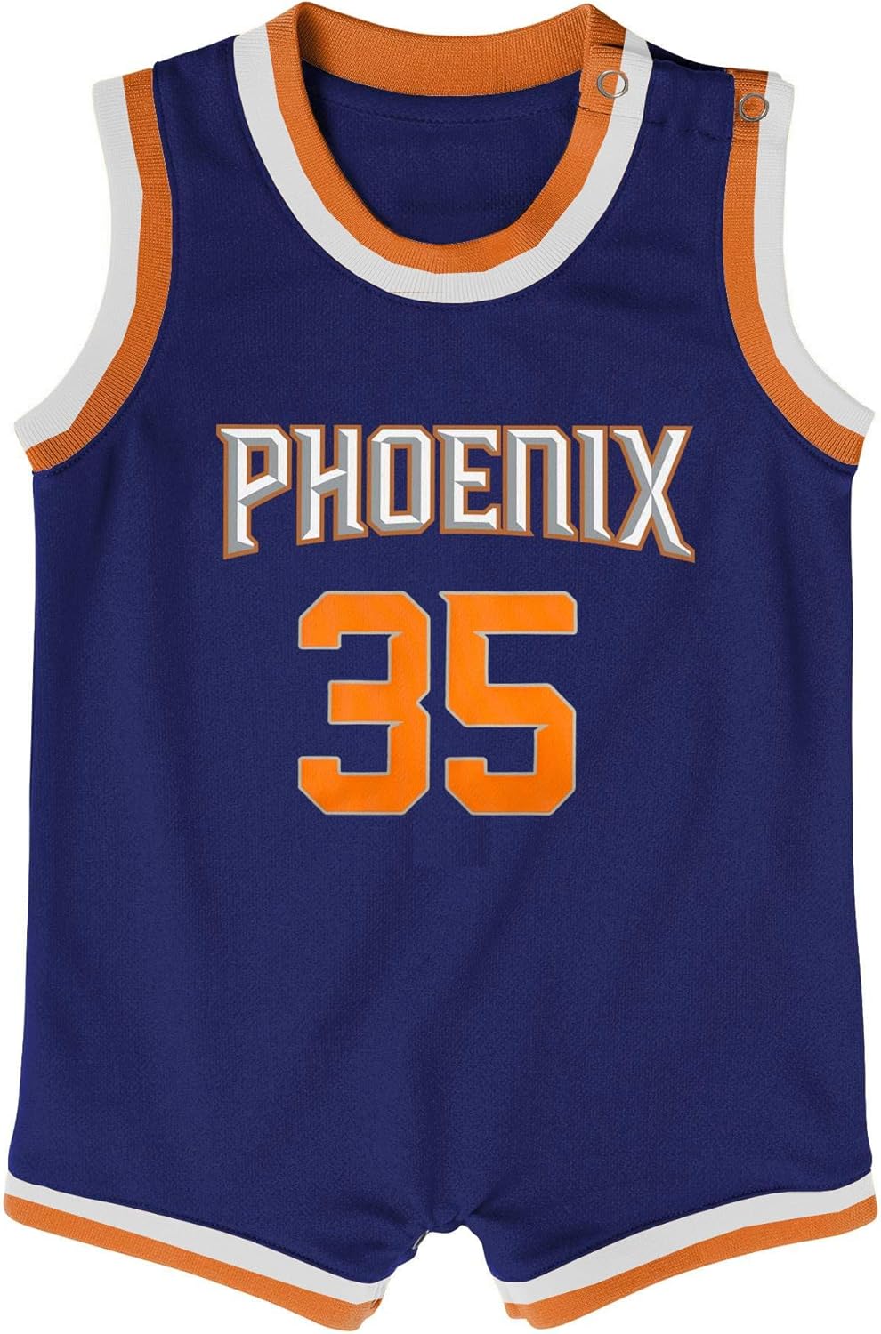 Outerstuff Kevin Durant Phoenix Suns NBA Baby Infants 12-24 Months Purple Icon Edition Romper Onesie Player Jersey - Image 2