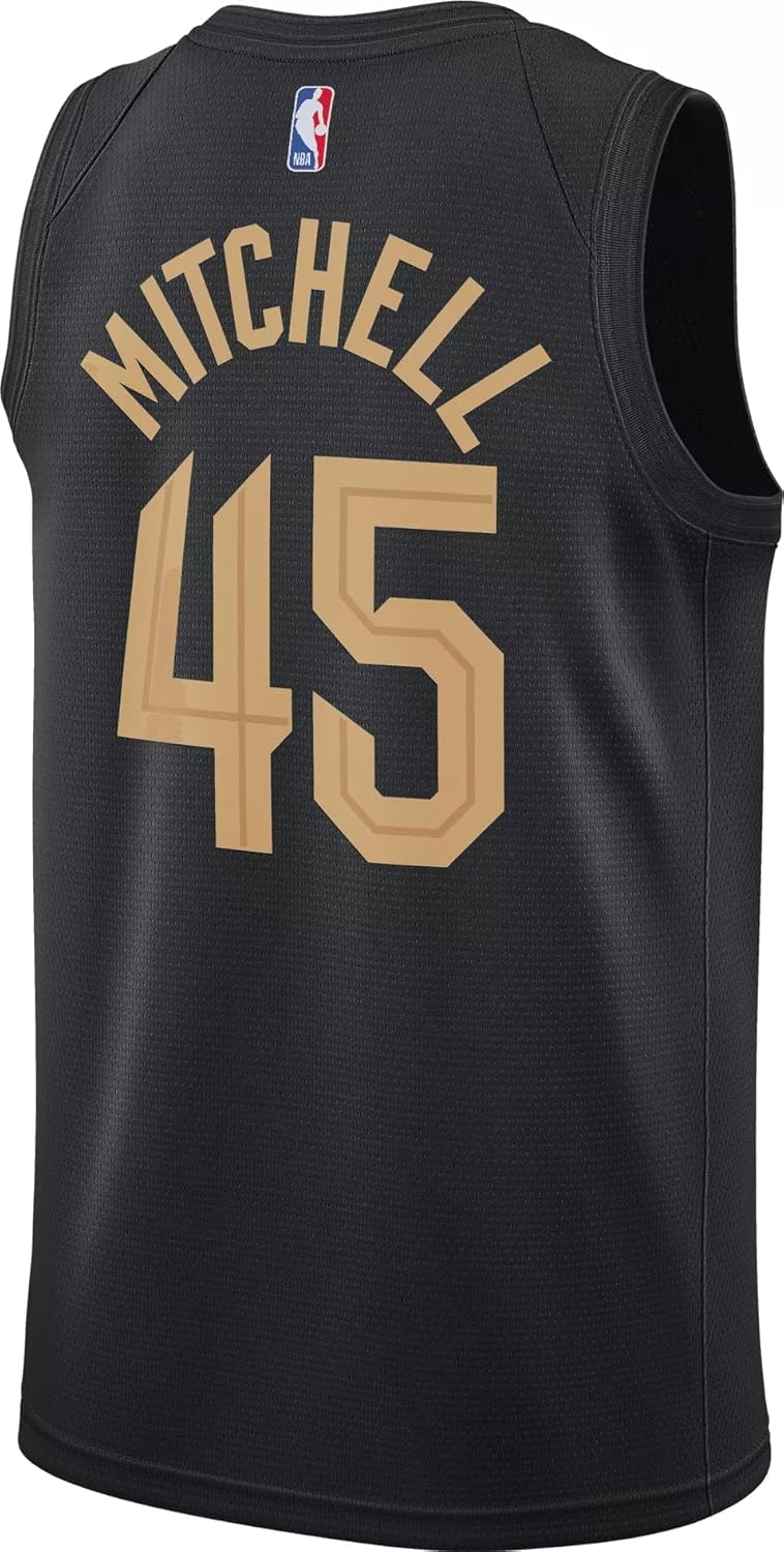 Donovan Mitchell Cleveland Cavaliers NBA Kids Youth 8-20 Black Statement Edition Swingman Jersey - Image 3