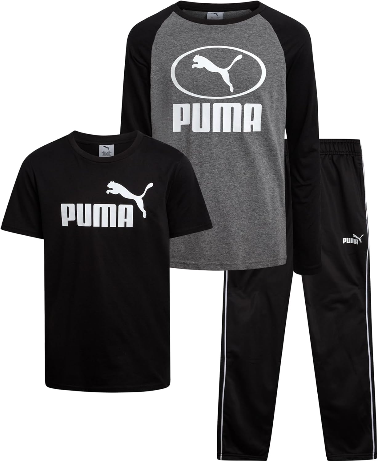 PUMA Boys Sweatpants Set - 3 Piece Fleece Pullover Long Sleeve Shirts Boys TShirt and Jogger Pants Kids Activewear Set (8-16) - Image 7