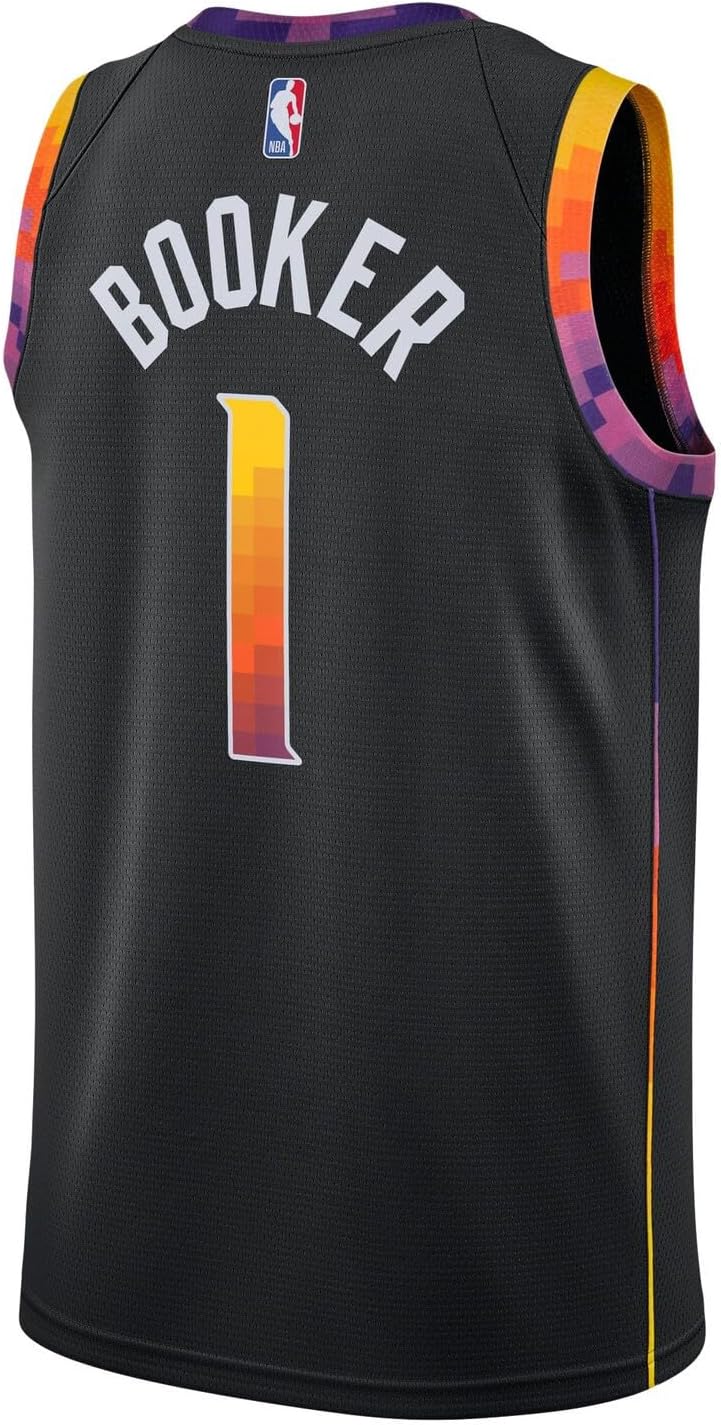 Devin Booker Phoenix Suns NBA Kids Youth 8-20 Black Statement Edition Swingman Jersey - Image 3