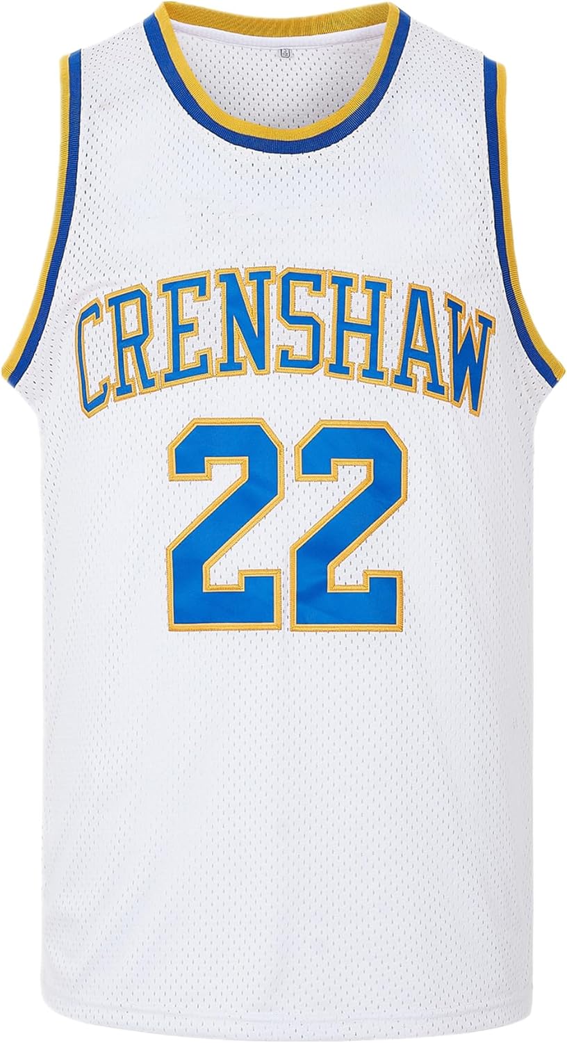 Mens McCall #22 Wright #32 Love and Basketball Moive Crenshaw Basketball Jersey - Image 7