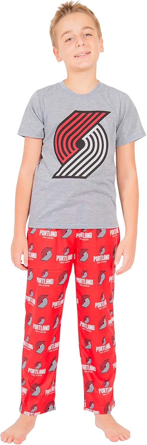 Ultra Game Youth NBA Official 2 Piece Pajama Pants & T-Shirt Set - Image 40