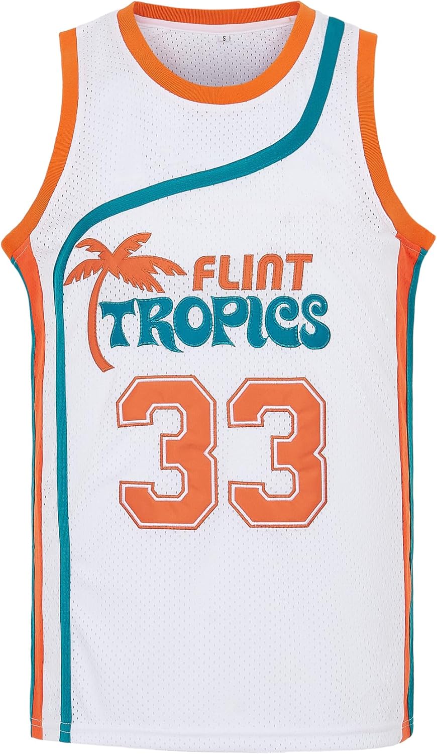 Kekambas Men's #33 Moon Flint Tropics Movie Basketball Jersey Stitched - Image 6