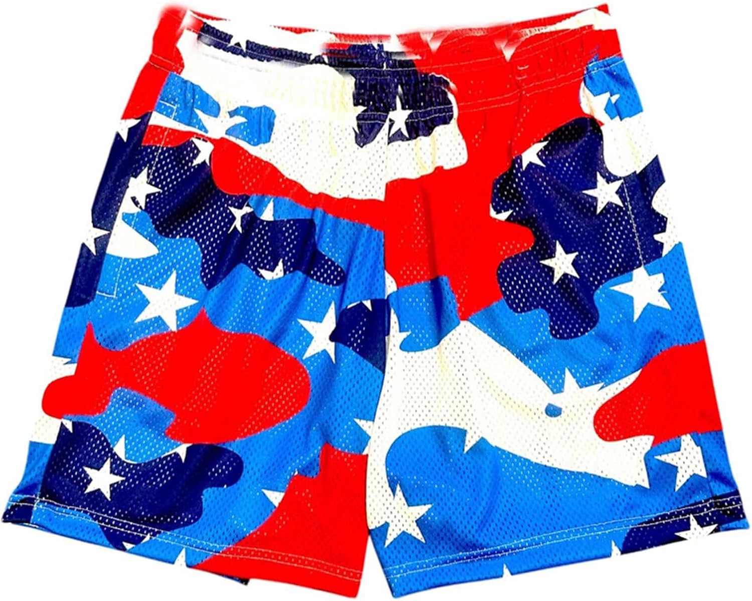 Men's Mesh Basketball Shorts Breathable Athletic Shorts with Pockets Lightning & Star Print Gym Training Outdoor - Image 7